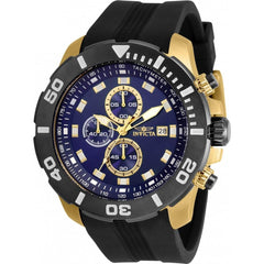 Invicta Men's Chronograph Watch - Pro Diver Blue Dial Black Rubber Strap | 30737