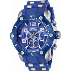 Invicta Men's Chronograph Watch - Pro Diver Blue Dial Steel and Rubber Strap | 40817