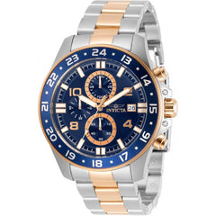 Invicta Men's Chronograph Watch - Pro Diver Blue Dial Two Tone Bracelet | 30711