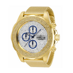 Invicta Men's Chronograph Watch - Pro Diver Crystal Pave White Dial Bracelet | 32933
