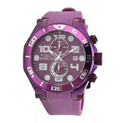 Invicta Men's Chronograph Watch - Pro Diver Dark Purple Dial Silicone Strap | 40636