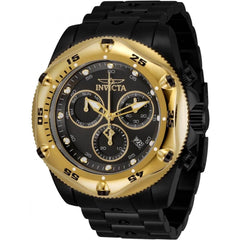 Invicta Men's Chronograph Watch - Pro Diver Gold Tone Bezel Black Bracelet | 31612