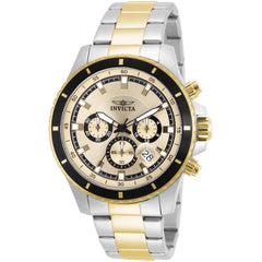 Invicta Men's Chronograph Watch - Pro Diver Gold Tone Dial Two Tone Bracelet | 12456