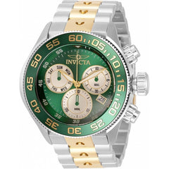Invicta Men's Chronograph Watch - Pro Diver Green and Silver Dial Bracelet | 31799