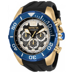 Invicta Men's Chronograph Watch - Pro Diver Quartz Black and Silver Dial | 33823