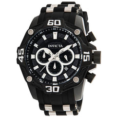 Invicta Men's Chronograph Watch - Pro Diver Quartz Black and Silver Dial | 33843