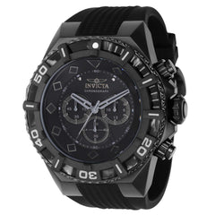 Invicta Men's Chronograph Watch - Pro Diver Quartz Black Dial Silicone Strap | 36038
