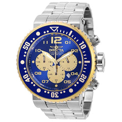Invicta Men's Chronograph Watch - Pro Diver Quartz Blue and Gold Dial Bracelet | 29760