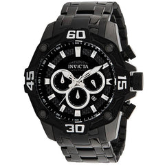 Invicta Men's Chronograph Watch - Pro Diver Quartz Gunmetal Steel Bracelet | 33850