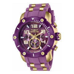 Invicta Men's Chronograph Watch - Pro Diver Quartz Purple Dial Two Tone Strap | 40805