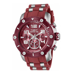 Invicta Men's Chronograph Watch - Pro Diver Quartz Red Dial Two Tone Strap | 40807