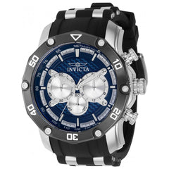 Invicta Men's Chronograph Watch - Pro Diver Silver Tone and Blue Dial Strap | 37720