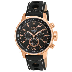Invicta Men's Chronograph Watch - S1 Rally Gold Tone Case Black Strap | 16013