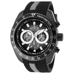 Invicta Men's Chronograph Watch - S1 Rally Grey and Black Dial Rubber Strap | 36303