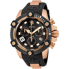 Invicta Men's Chronograph Watch - Sea Base Two Tone Rose Gold and Black Strap | 17978