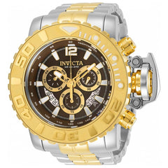 Invicta Men's Chronograph Watch - Sea Hunter Black and Gold Dial Bracelet | 31430