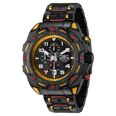 Invicta Men's Chronograph Watch - Sea Monster Red, Orange, Black Bracelet | 37801