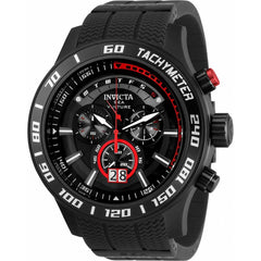 Invicta Men's Chronograph Watch - Sea Vulture Quartz Black Dial Silicone Strap | 35026