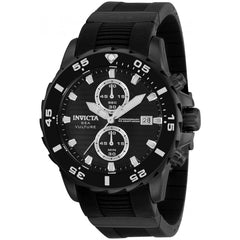 Invicta Men's Chronograph Watch - Sea Vulture Quartz Black Leather Strap | 35037