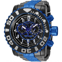 Invicta Men's Chronograph Watch - Shaq Black and Blue Dial Two Tone Bracelet | 33756