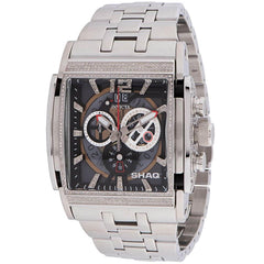 Invicta Men's Chronograph Watch - Shaq Black and Silver Dial Steel Bracelet | 33740