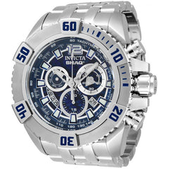 Invicta Men's Chronograph Watch - Shaq Blue and Silver Tone Dial Bracelet | 33766