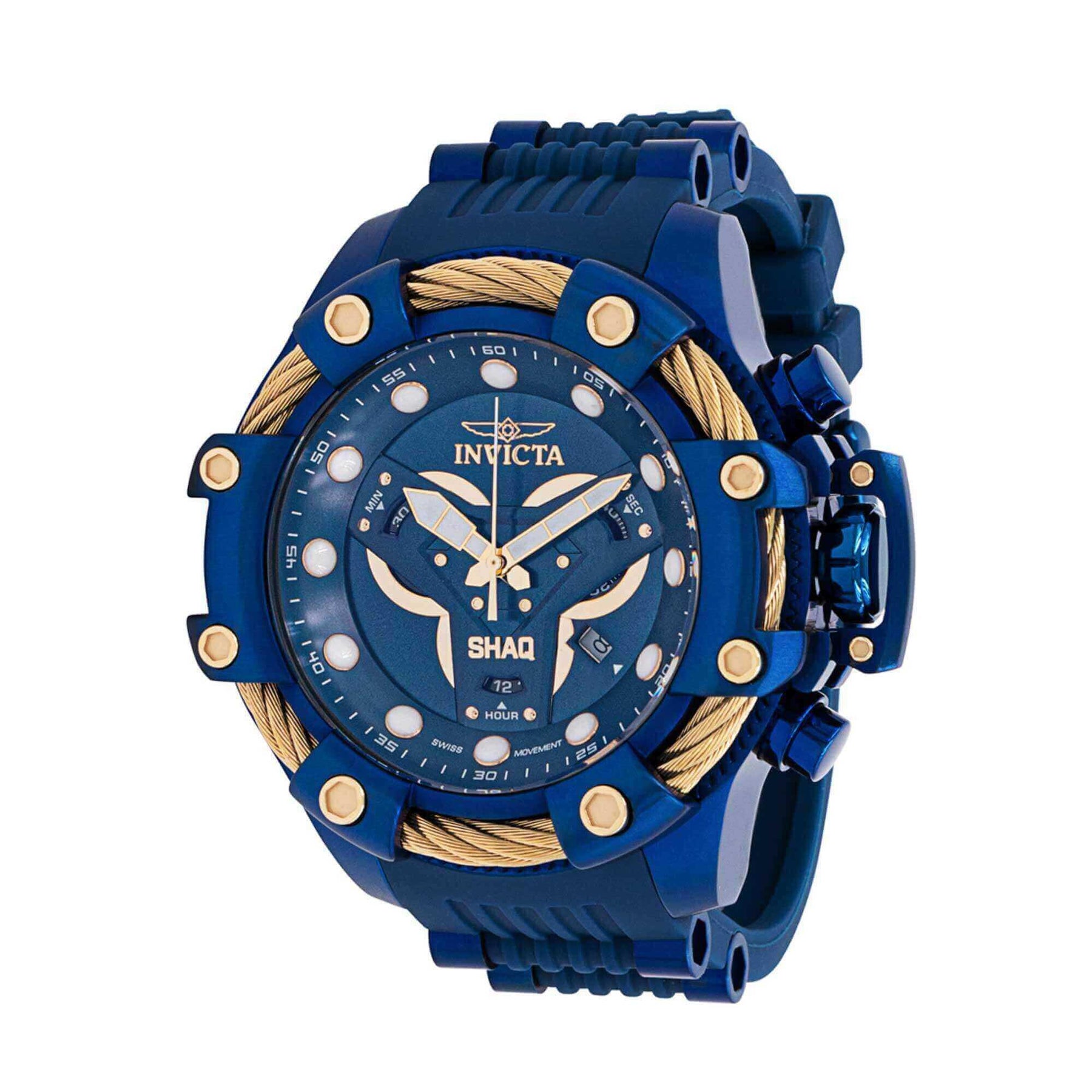 Invicta Men's Chronograph Watch - Shaq Blue Rubber and Stainless Steel