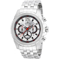 Invicta Men's Chronograph Watch - Signature Silver Tone Dial Bracelet | 7457