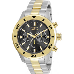 Invicta Men's Chronograph Watch - Specialty Black Dial Two Tone Bracelet | 28889