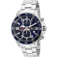 Invicta Men's Chronograph Watch - Specialty Blue Dial Silver Tone Bracelet | 30688