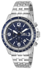 Invicta Men's Chronograph Watch - Specialty Blue Dial Stainless Steel Bracelet | 13961