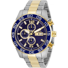 Invicta Men's Chronograph Watch - Specialty Blue Dial Two Tone Bracelet | 30696