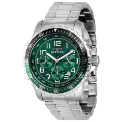 Invicta Men's Chronograph Watch - Specialty Green Dial Silver Tone Bracelet | 39126