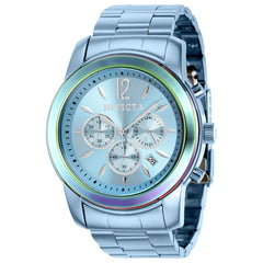 Invicta Men's Chronograph Watch - Specialty Iridescent Bezel Ice Blue Bracelet | 40496