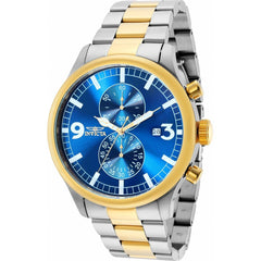 Invicta Men's Chronograph Watch - Specialty Quartz Blue Dial Two Tone Steel | 36341