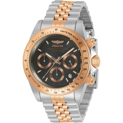 Invicta Men's Chronograph Watch - Speedway Black and Rose Gold Dial Bracelet | 30993