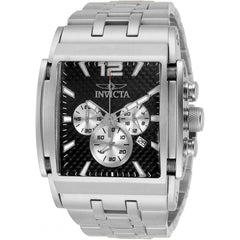 Invicta Men's Chronograph Watch - Speedway Black and Silver Dial Bracelet | 32585