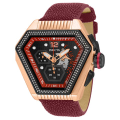 Invicta Men's Chronograph Watch - Speedway Black Dial Red Stingray Strap | 35303