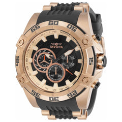 Invicta Men's Chronograph Watch - Speedway Black Dial Rose Gold Case Strap | 30109