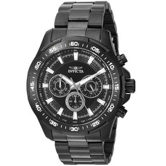 Invicta Men's Chronograph Watch - Speedway Black Stainless Steel Bracelet | 22785