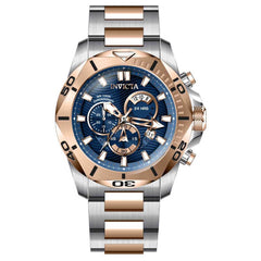 Invicta Men's Chronograph Watch - Speedway Blue and Rose Gold Dial Bracelet | 32273
