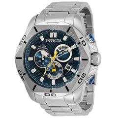 Invicta Men's Chronograph Watch - Speedway Blue and Silver Dial Bracelet | 32269