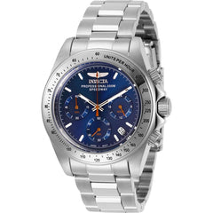 Invicta Men's Chronograph Watch - Speedway Blue Dial Silver Tone Bracelet | 27770