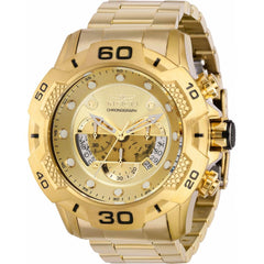 Invicta Men's Chronograph Watch - Speedway Chrono Yellow Gold Steel Bracelet | 36687