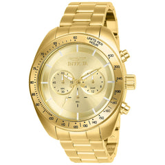 Invicta Men's Chronograph Watch - Speedway Gold Dial Yellow Gold Bracelet | 28905