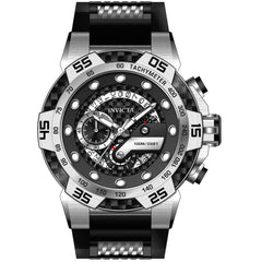 Invicta Men's Chronograph Watch - Speedway Quartz Black and Silver Dial Strap | 36597