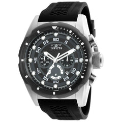 Invicta Men's Chronograph Watch - Speedway Quartz Black Dial Rubber Strap | 20311