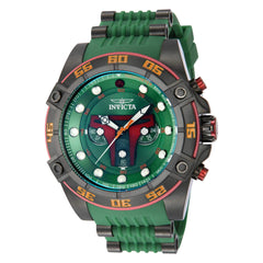 Invicta Men's Chronograph Watch - Star Wars Boba Fett Green and Red Dial Strap | 40084