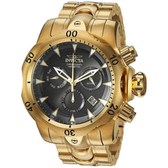 Invicta Men's Chronograph Watch - Venom Gunmetal Dial Yellow Gold Bracelet | 29644