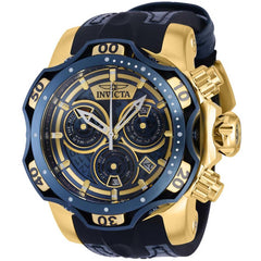 Invicta Men's Chronograph Watch - Venom Quartz Blue and Gold Tone Strap Dive | 38716